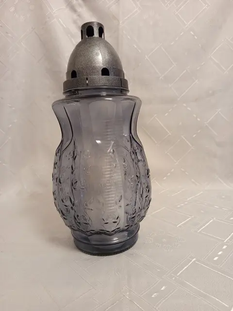 Üvegmécses óriás mintás szürke 38cm